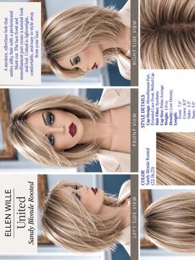 United by Ellen Wille in Sandy Blonde Rooted PETITE-AVERAGE